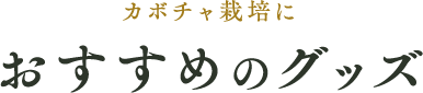 カボチャ栽培におすすめのグッズ