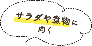 サラダや煮物に向く