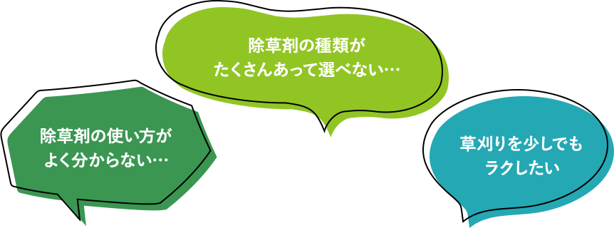 除草剤の使い方がよく分からない…など