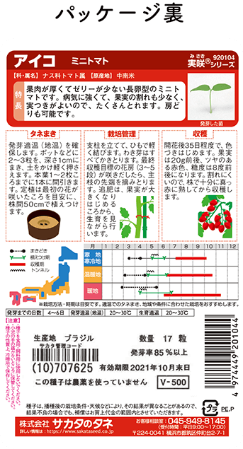 パッケージ裏