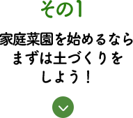 その1 家庭菜園を始めるならまずは土づくりをしよう！